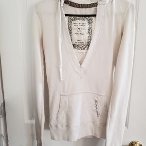Abercrombie white stretch sweatshirt